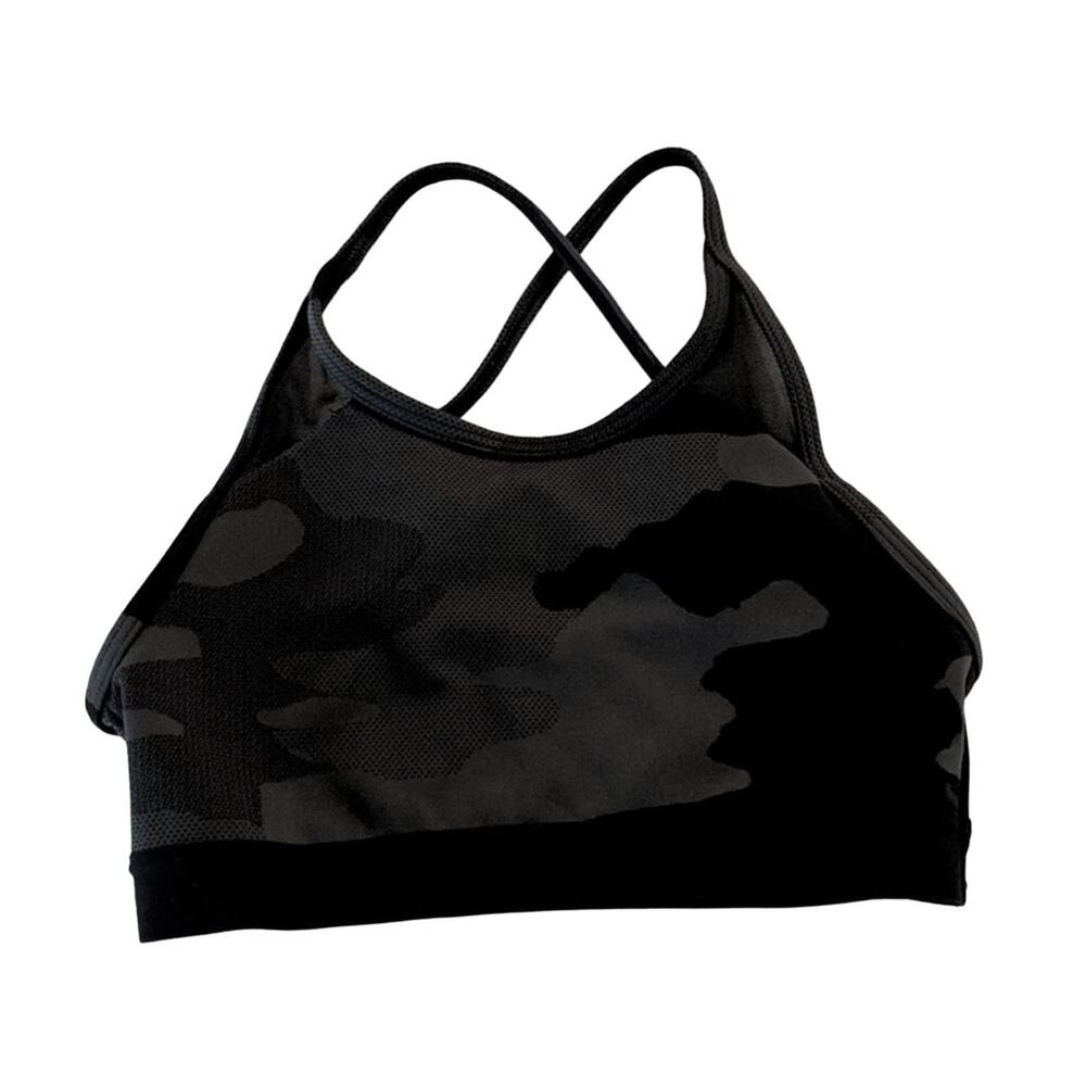 Aerie Black Camo Racerback Athletic Active Gym Sports Bra Size Women's XS